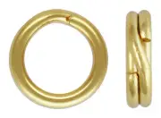 14K Yellow Gold 3.5mm-5mm Round Split Rings Key Jump Rings Chain Findings NEW