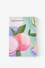 Typo - A5 Stitch Bound Watercolour Book - Watercolour fruits