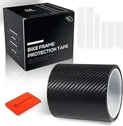 Chooee Bicycle Frame Protection Film, High Viscous Bicycle Sticker Frame 3 m (4 x 118), Carbon Fibre Pattern MTB/Road Bike Paint Protection Film for Upper/Down Tube, Chain Stay and Rest of The Frame