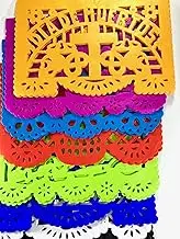 20 Frontales Pack Altar de Ofrendas Supplies Kit Dia de Muertos"Day of The Dead" Decoration Colorful Medium Size Tissue Paper Mexican Papel Picado Sheets.