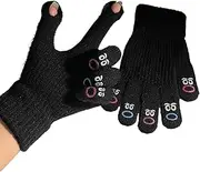 [Generic] Thermal Gloves Men | Cartoon Thermal Knit Gloves,Winter Gloves Touchscreen Gloves, Cute Thermal Gloves for Men Women Outdoor