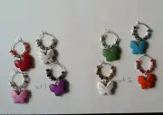 wine glass charms set of 4 howlite turquoise butterflies free shipping