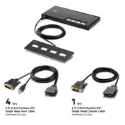 4-Port Single Head DVI Modular Secure KVM Switch PP4.0 W/ Remote