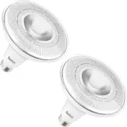 Sunco 2 Pack Outdoor LED Flood Light, 1250 LM, Waterproof PAR38 LED Bulb Dusk