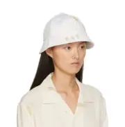 MCQ By Alexander McQueen White Bucket Hat, Size M