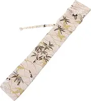 Toddmomy Japanese Crane Pattern Folding Fan Bag Portable Drawstring Storage Pouch for Handheld Fans for Weddings Parties and Vintage Style Lightweight Design