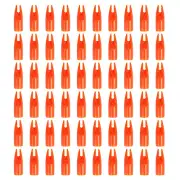 60 Pcs 7mm Archery Arrows Nocks Plastic Glue on Arrow Nock Orange