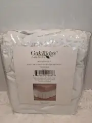 Oak Ridge Comforts Solid Wrap Around Elastic Bedskirt Twin/Full White