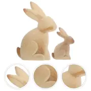 Wooden Animal Ornaments Rabbit Crab Toys for Babies Stuffed
