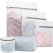 PELLUM 5Pcs Mesh Laundry Bags, Delicates Wash Bags, Lingerie Bags for Laundry, Travel Storage Organize Bag, Clothing Washing Bags for Blouse, Hosiery, Stocking, Underwear, Bra Lingerie