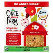Once Upon A Farm, Organic Soft Baked Bar, Apple & Oat, 4 Bars, 1.2 oz (34 g) Each