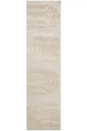 Lotus Abbey Beige Runner Rug