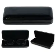 1 X Black Glasses Case Rectangular Clam Shell Hard Eyeglasses Anti Scratch