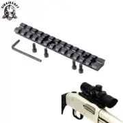 5.5" Tactical Dovetail Weaver Picatinny Rail Adapter 13 Slot Scope Mount Adapter