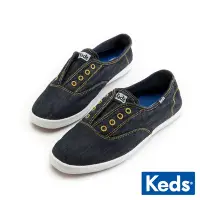 在飛比找Yahoo奇摩購物中心優惠-Keds CHILLAX 個性單寧車縫休閒鞋-深藍 9223