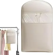 [Generic] Garment Bags - Year-Round Clothing Guard Space Saver Dust Cover Closet Organizers | Hanging Household Clothes Protector | Self Compression Organzers For Jackets Sweater Clothing Home
