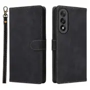 Compatible For OnePlus Nord 5 5G / Ace 5 Ultra 5G Case Wallet RFID PU Leather Phone Cover Stand with Strap Black