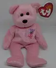 Ty Mum Pink Mothers Day Fuzzy Glittering Plush Teddy Bear Gift For Mom