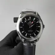 Omega Seamaster Aqua Terra Gmt automatic Leather strap watch 231.13.43.22.01.001