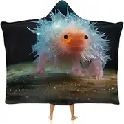 Luminescent Organism Gifts Wearable Cloak Hooded Blanket Soft Arctic Velvet Cute Warm Fluffy Christmas Birthday for Women Kids Flannel Hooded Xmas Snuggle Blanket,60"x80"