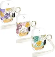 Likesing Hand Sanitizer Spray Sleeve Compatible with T0uch-land, 4 Elastic Travel Hand Sanitizer Holder with Keychain and Wrist Strap for Travel Hand Sanitizer for Glow Mist and Power Mist, Tropical