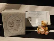Enesco Cherished Teddies Gregory "Sea to Shining Sea" 2001 Hat & Drum Figurine
