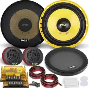 Pyle 2 Way Custom Component Speaker System - 6.5” 400 Watt, with Electroplated P