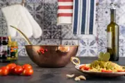 Handmade Copper Wok Pan | Handcrafted Copper Cooking Pot & Hammered | 420 mm pan