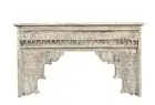 ANKARA INDIAN HANDCRAFTED CONSOLE TABLE HALLWAY TABLE WHITEWASHED DISTRESSED