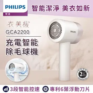 【Philips 飛利浦】直立式蒸氣掛燙機 STE3170+充電智能三段式除毛球機GCA2200/10