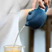 Tea Pot Clay 200 Ml Modern Solid Blue Easy to Fill Small Coffee Home Decor
