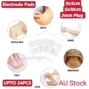 12/24x TENS Machine Replacement Electrode Pads - 5x5cm, Gel, Self-Adhesive, Reus