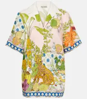 [Alemais] Alémais Hazel printed linen shirt UK 14 multicoloured