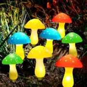 Garden Lights 8 Pack 50 LED Fairy Lights Outdoor Solar Mushroom Lights with Sola