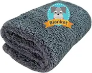 SAVUK Dog Blankets Cat Blankets for Pets Puppy Washable Extra Soft Indoor Fleece Double Side Using Thick Fluffy Keep Warm Throw Bed Fabric 300 GSM Couch Protection (Grey, 24" x 32")