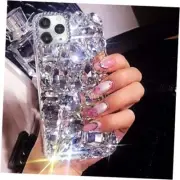 Compatible with iPhone 13 Pro Max Case for Women 3D Glitter Sparkle Clear