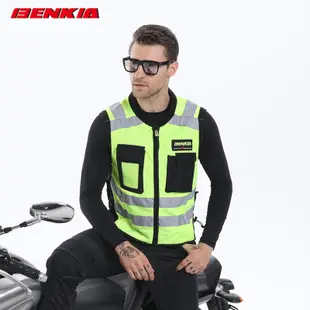 BENKIA  HDF-JK15  摩托賽車服春夏季網眼透氣騎行反光背心