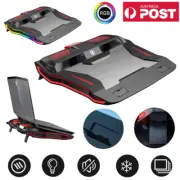 Laptop Cooler Pad Notebook Radiator Cooling Fan Table Stand RGB Gaming Video AU