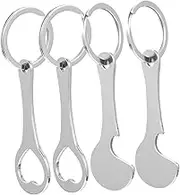 UTHCLO 4Pcs Stainless Steel Shopping Trolley Tokens Ring Metal Keychain for Grocery Cart Convenient and Portable Token for Access