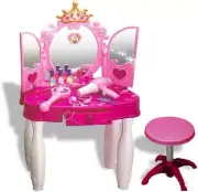 Vanity Dressing Table & Stool Toy for Kids Girls Pink Musical Dressing Table Toy