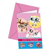 Littlest Pet Shop Pets Party Invitations (Pack of 6) Pink/Blue One Size