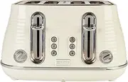 Haden Devon Cream 4 Slice Toaster - 6 Browning Settings, 4 Slice Toaster with Wide Slots, Toaster 4 Slice with Defrost, Reheat And Cancel Settings