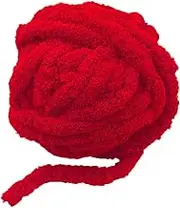 Chunky Yarn for Arm Knitting Blanket Red Chunky Chenille Yarn