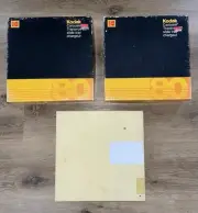LOT OF 3 Vintage Kodak Carousel Transvue 80 Slide Trays with Boxes Made in USA