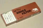 10×45 PCS (450 PCS) WHITE ELEPHANT GERMANY ACTIVATED CHARCOAL 6MM FILTERS *NEW*