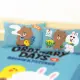 【享夢城堡】信封枕套2入(LINE FRIENDS 熊大兔兔平凡的一天-藍)