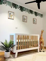 Jungle Leaves Australian Design Hand Painted Peel & Stick, Removable Wall Decal. Nursery, Kids Playroom, Kids Teens Bedroom