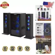 2.1 Bluetooth Home Entertainment System with Color-Changing Lights & Bass Boost