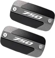 SLAVIK Compatible With XADV 750 X-ADV750 Forza 750 FORZA750 NSS750 CB750 Motorcycle CNC Front Brake Cylinder Fluid Reservoir Cover Tank Cap(2PCS-Titanium)