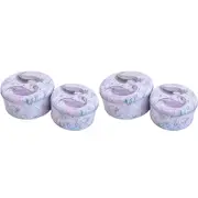 4pc LVD Metal Tins Home Organiser Canister Storage Container Round Mermaid B
